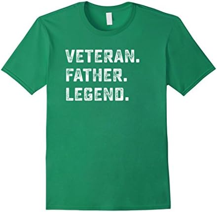 Mens Family Gifts For Dad Veteran Father Legend Shirt 3XL Kelly Green