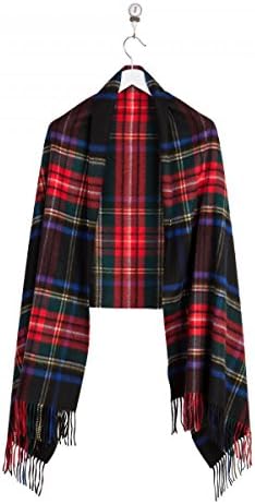 Royal Speyside by Johnstons of Elgin - Lambswool Wrap (Black Stewart)