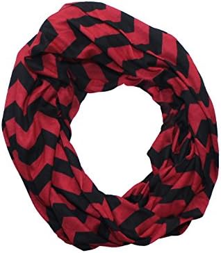 Red & Black Chevron Infinity Scarf