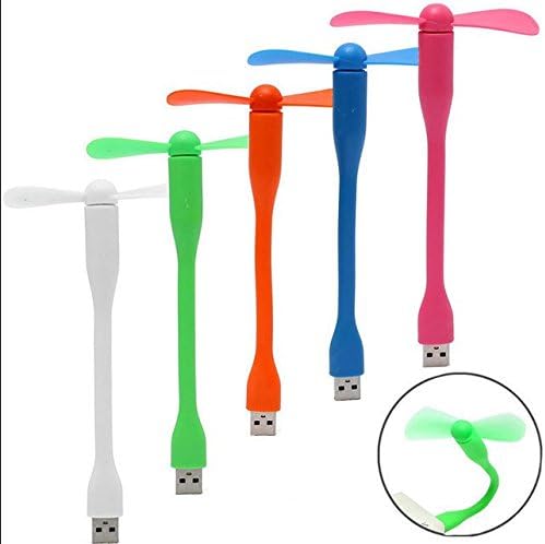 6 Pack Mini Mobile USB Powered Fan Cooler Low Power Fan for Pc Laptop Notebook Netbook Tablet (Multi-Color Random)