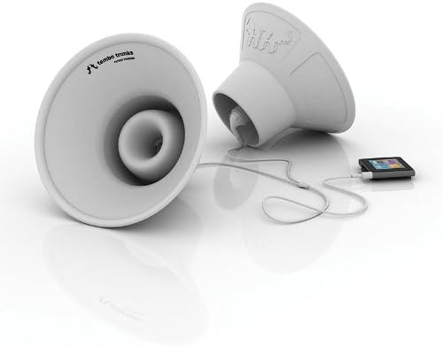 Tembo Trunks TTWhite Portable MP3 Player Headphone Speaker Amplifiers, White (Pair)