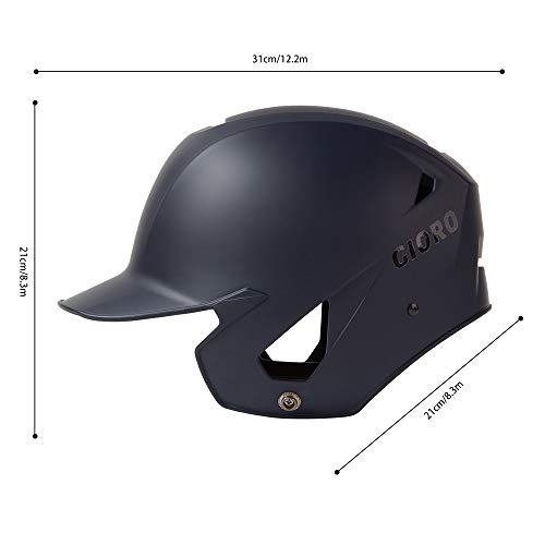 GIORO Junior Baseball Batting Helmet,Molded Batter Helmet NOCSAE T-Ball Helmet Matte Finish Baseball Softball Sports(Black/Navy)