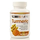 Turmeric Curcumin with Bioperine - 100% Natural Antioxidants Supplement with Anti-inflammatory Properties That Support Heart, Brain & Joint Health, Pain Relief & Proper Digestion - 60 Powder Capsules