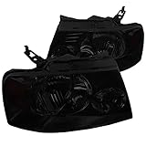 Spec-D Tuning 2LH-F15004G-RS Ford F150 Smoked Crystal Head Lights Lamps Pair