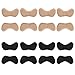 Senkary 8 Pairs Shoe Heel Grips Liner Self Adhesive Shoe Insoles Inserts Heel Cushion Pads Stickers Foot Care Protector (Black and Khaki)