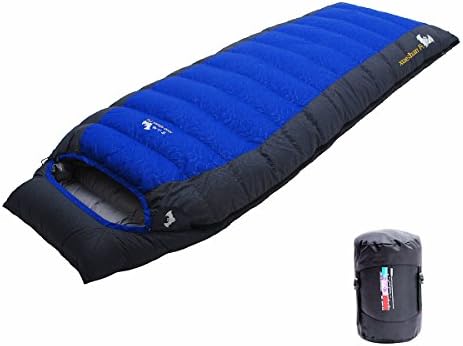 Outdoors Ultralight Rectangular Down Sleeping Bag for camping with Compression Sack
