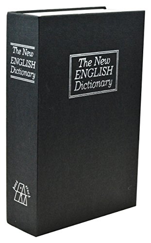 Southern Homewares Medium New English Dictionary Hidden Secret Diversion Lock Box Book Safe, Black,  2.1875 x 6.1875 x 9.5625-inch