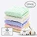 NKKFREY Baby Muslin Washcloths -Natural Muslin Cotton Baby Wipes- Soft Newborn Face Towel for Sensitive Skin-Baby Register as Shower Gift,12x12 Inches,5 Colors.