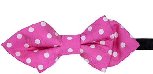 Heypet Colorful Polka Dots Bow Tie,adjustable Bowtie Fashion Accessories for Pet Dog Cat DLJ15 (Rose)