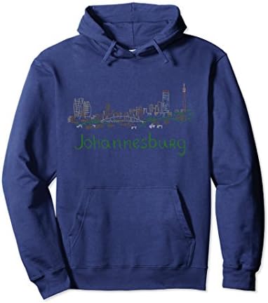 Unisex Johannesburg Panorama Pullover Hoodie Small Navy