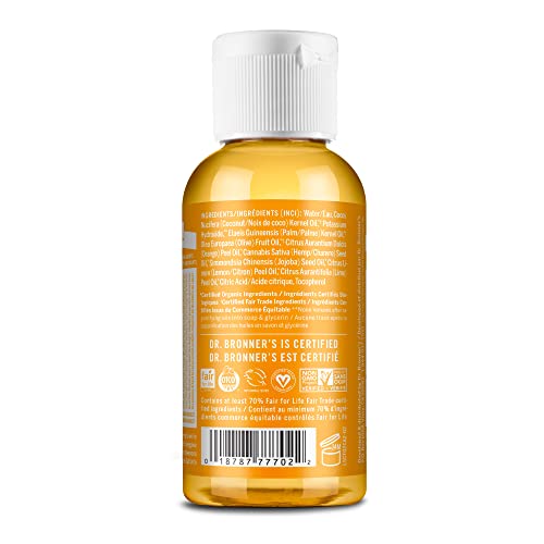 Dr. Bronner’s PureCastile Liquid Soap (Citrus, 2 ounce) Made with