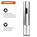 QcoQce Cordless Automatic Wine Opener - Electric Wireless Bottle Opener - Battery-Operated Corkscrew - With Foil Cutter/Stand and Batteries Included(Black) (white)