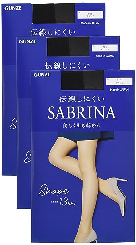 [グンゼ] ストッキング サブリナ 〈3足組〉 シェイプ 美しく引き締める 伝線しにくい SB520 レディース ブラック L-LL
