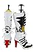 Womens Cosplay Halloween White PU Pleather Shoes High Heel Boots 3.6 incehs (Female US 8)