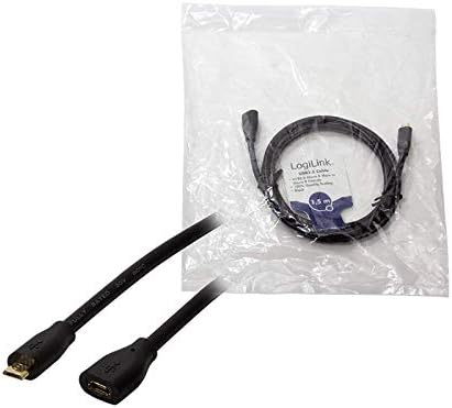 LogiLink CU0122 USB 2.0 Micro-B Extension Cable, Black, 11 mm - Image 5