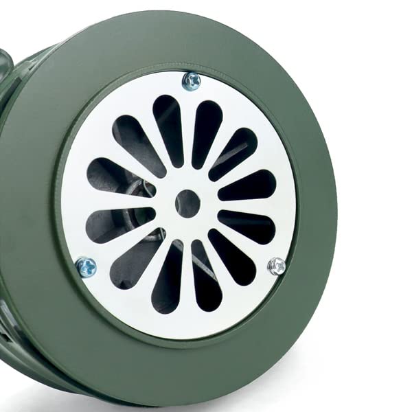 QWORK Hand Crank Siren Horn, Hand Loud Crank, Emergency Safety Manual Siren, Portable Hand Held Siren Horns Alarm, Green