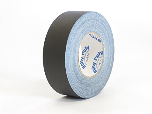 12 Rolls of Premium Professional Grade Gaffer Tape - 2 Inch x 55 Yards - Black Color - 12 Rolls/Case