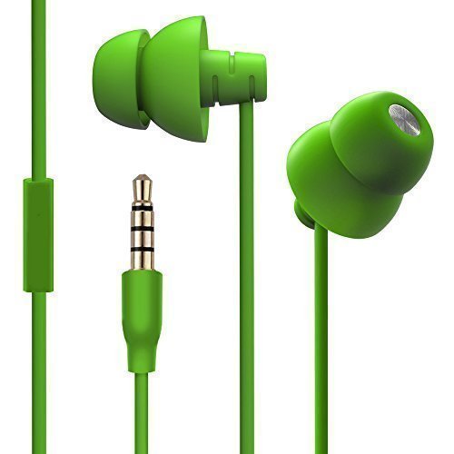 Maxrock (Tm) Sleep-Hit Soft Earbuds Total Silicon Headphones with in-line Mic for Cellphones, Mp3, Tablet 3.5 Mm