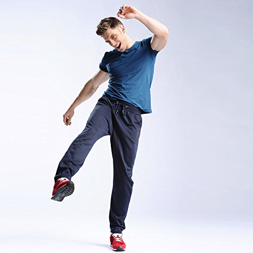 Jogger Pants Men Sports Pants Trousers Hip Hop Jogging Joggers Sweatpants Darkblue