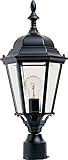 Maxim 1005BK, Westlake Cast Aluminum Post Lamp - 100W Black Outdoor Post Lighting, Incandescent Post Lantern. Lighting Fixtures