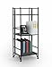Convenience Concepts Xtra Storage Shelves - 3-Tier Folding Metal Shelving, Modern Shelves for Storage and Display in Living Room, Bathroom, Office, Closet, Kitchen, Garage, Plant Storage, Black