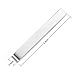 HONEY BEAR Mens Tie Clip Bar Normal Size Steel for Business Wedding Gift 5.4cm Brushed Silver