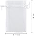 Akstore 100Pcs 2.7x3.5 inch Sheer Drawstring Organza Jewelry Pouches Wedding Party Christmas Favor Gift Bags (White)