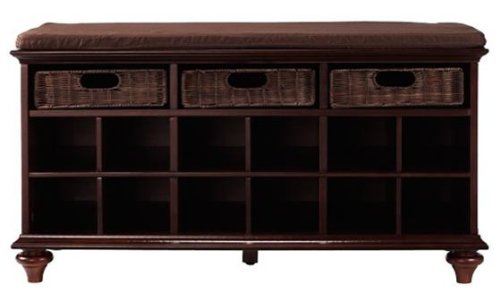 Redmond Shoe Bench, 21H x 38W x 16D, ESPRESSO