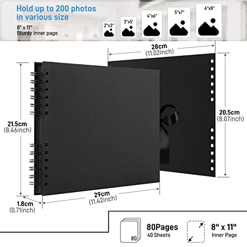 Álbum de Fotos, Álbumes de Recortes de 80 Páginas, Kit de Álbum de Recortes Hecho a Mano, Álbum de Fotos Viaje, Scrapbook, Regalos Boda Aniversario Cumpleaños Navidad Recuerdos