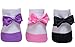 Baby Girl Socks with Mary Jane or Sneaker Shoe Look - Non-slip Gripper Soles - 3 or 6 Pairs - Soft Cotton