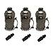 LJY UL-Listed 3-Pack E26/E27 Edison Socket Medium Screw Base Retro Pendant Lamp Holder Aluminum Zipper Style Industrial Light Socket with Pull Chain On/Off Switch (Black)