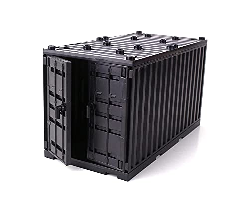 Black Cargo Shipping Container Compatible with Toy