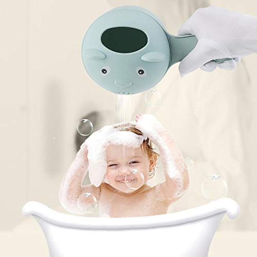 Heitaisi Multi-Purpose Baby Shampoo Cup Baby Bath Waterfall Ladle Sprinkler Water Ladle Water Deflector - Best Baby Bath Helper
