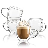 Sweese 8 oz Glass Coffee Cups - Double Wall