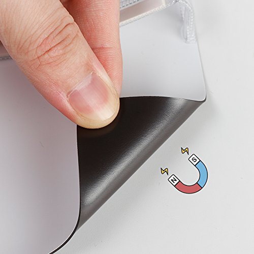 Magnetic Pencil Holder Sticker, SPESSN Refrigerator Storage Pocket for Pen Scissors Markers Keys for Whiteboard Locker Cabinet Container and All Other Steel and Iron Surfaces- MEDIUM & LARGE