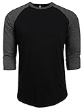 NE PEOPLE 3/4 Sleeve Baseball Tshirt Raglan Jersey Shirt