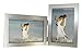 benerini Brushed Aluminium Satin Silver Colour Twin 2 Picture Double Folding Photo Frame Gift - Takes 2 Standard 6 x 4 inch Photographs (1 Landscape and 1 Portrait Style)