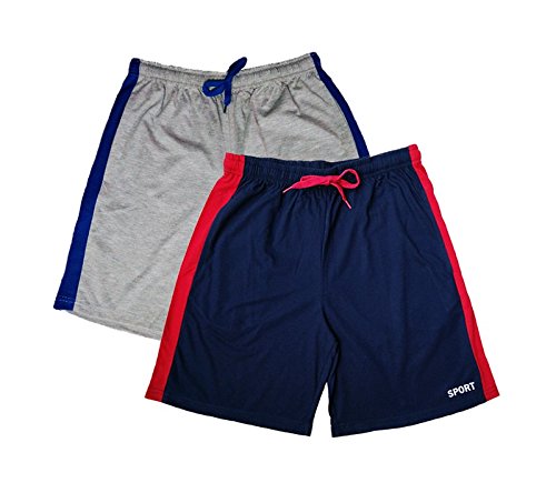 syda mens shorts blue gray combo (pack of 2)
