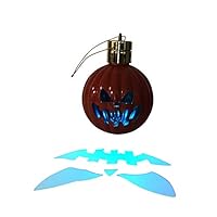 4 Pieces Halloween Decorations Pumpkin Ball Lighting Flashing Decor for Party Supplies for Garden/Lawn Decorations (8cm Lighting Pumpkin)