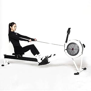 Air Resistance Home Rowing Machine with 10 Levels Air Resistance Silent Rowing Machine Aluminum Slide Rail LCD Monitor…