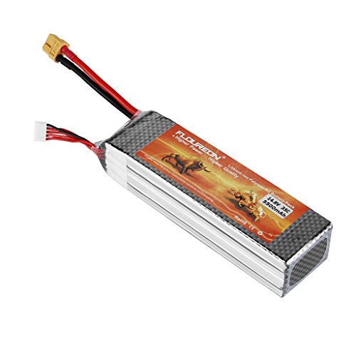 FLOUREON 4S 14.8V 5500mAh 35C Lipo RC Battery with XT60 Plug for RC Helicopter RC Airplane RC Car RC Truck RC Boat Remote Control