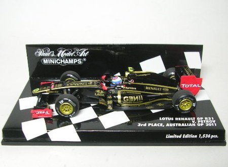 PMA 1/43 Lotus Renault GP R31 V.Petrov 3rd Place Australian GP 2011 (japan import)