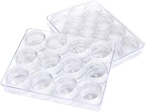 Yunfan 24pcs Containers with Lid Clear Plastic 5 ml