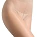 MIYA Women's Control Top 10 Den All Sheer Toe silk stockings Tights Panty Hose