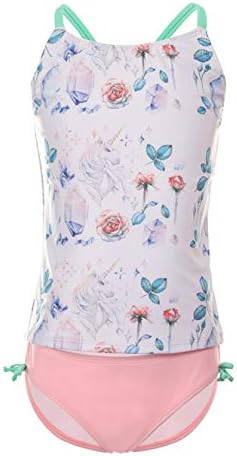 LEINASEN 2 Piece Swimsuits for Girls, Cute Beachwear Tankini Bathing Suits for Kids