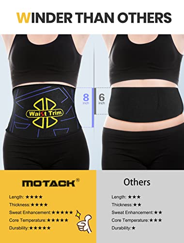 Fovbun Waist Trainer for Women & Men, Sweat Belt for Belly/Back/Lumbar Support, Stretchable Neoprene Sauna Tummy Control Workout Waist Trimmer, 55’’ Long Adjustable Straps, Slimming Body Shaper Black