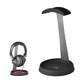 Avantree Solid Steel Headphone Stand Holder, Desk Headset Stand Hanger, Sturdy with Space for Cable, Sennheiser, Sony, Bose, Shure Headphones and More