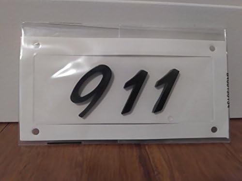 OEM - 911 - Matte Black Porsche Badge - Original Genuine Decal Emblem Car Sticker USA SELLER