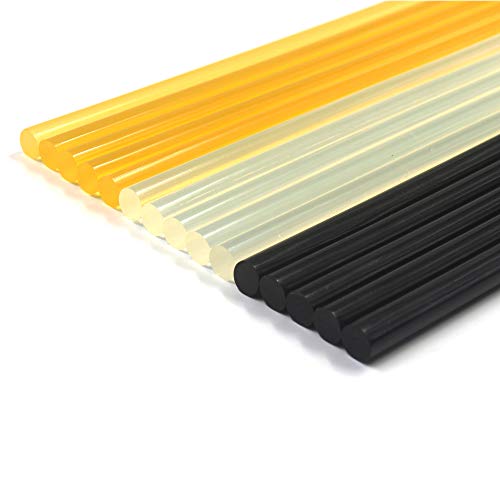 Anyyion 15 PCS Paintless Dent Repair Kits Glue Sticks, 15Park - (5 Packs Black & 5 Pack Yellow & 5 Pack Transparent) Size: 11mm 270mm