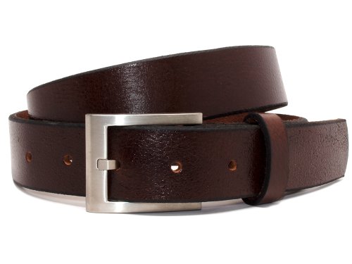 Nickel Free Silver Square Titanium Belt 44 Inches Brown